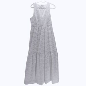 Commense White Deep V Maxi Dress Womens‎ M Cottagecore Coquette Bridal Wedding